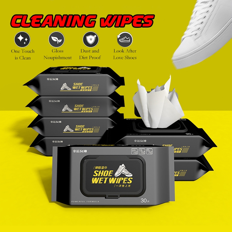 ผ้าเช็ดทำความสะอาดรองเท้า ไม่ต้องซักรองเท้า Quick wipes Sneaker wipes แผ่นเช็ดทำความสะอาดรองเท้า ผ้าเช็ดทำความ