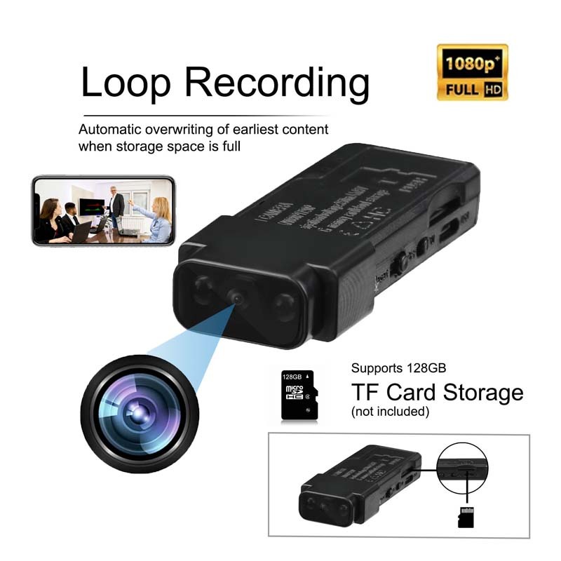 กล้องดิจิตอล Full HD 1080P, เครื่องบันทึกวิดีโอดิจิตอลพร้อมเว็บแคม WiFi, กล้องรักษาความปลอดภัยวิดีโอไมโครโฟนในตัว
