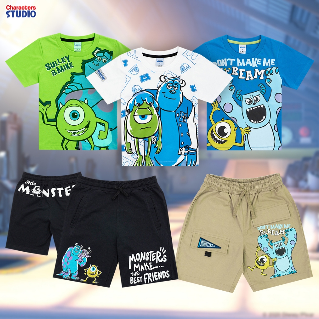 Disney Boy Monsters University T-Shirt&Shorts - เสื้อยืดและกางเกงเด็ก มอนสเตอร์ ไมค์&ซัลลี่