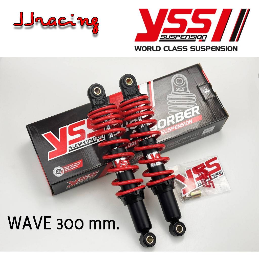 YSS แท้ TOP-PLUS 300 มิล ปรับ 5 ระดับ โช้คหลัง โหลดเตี้ย WAVE110I WAVE125I WAVE125 WAVE100 เวฟ100S DREAM SUPER CUP