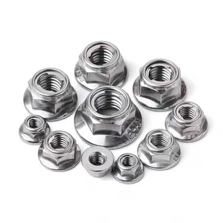น็อตจานเรียบกันคลาย ยู-ล็อค เกลียวมิล Stanless Steel SUS 304 Metric Thread U-Lock Flanged Nuts.