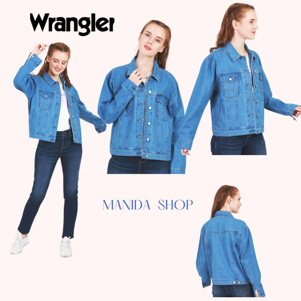 Wrangler แท้ 100 % งานใหม่ ขายชนช็อป เสื้อแจ๊คเก็ตผู้หญิง รุ่น WR S142R202 สียีนส์ เสื้อผ้าผู้หญิง