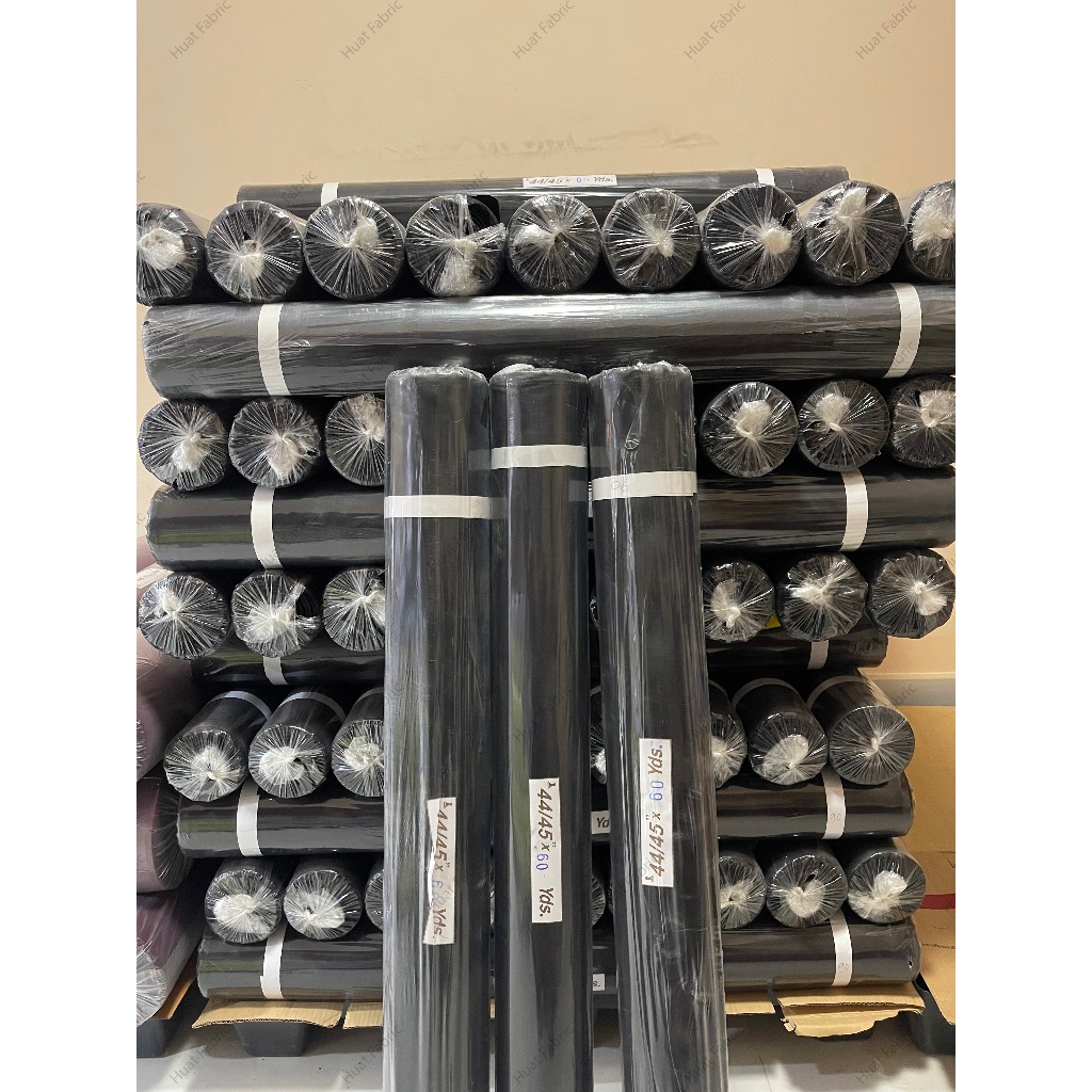 (ยกม้วน) ผ้าโทเร ผ้าทีซี TC หน้า 44-45 นิ้ว (ต่อเมตร) ผ้าเมตร สีพื้น ผ้าคอตตอน - สีดำ ตัวถูก