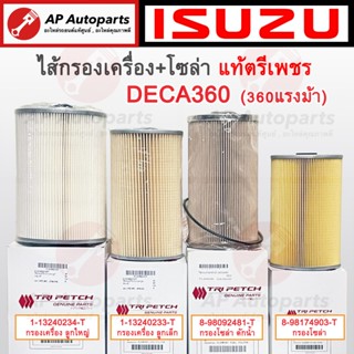 แท้ ISUZU ตรีเพชร !! ไส้กรองเครื่อง / ไส้กรองโซล่า DECA360 เ…