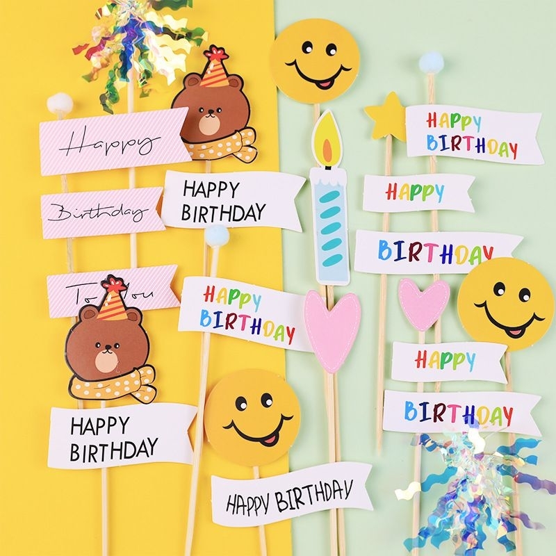 ป้ายปักเค้กมินิมอล #ป้ายปักเค้กDIY #ป้ายปักเค้กHappy Birthday