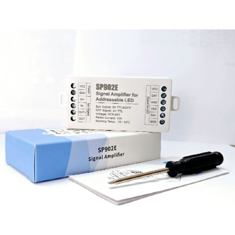 SP902E SPI Signal Amplifier กล่องกระจายสัญญาณ​ สำหรับ​ไฟ​ WS2811​ 5-24V