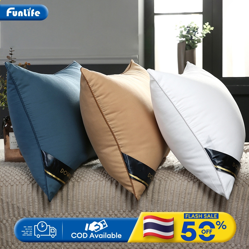 FLM หมอนหนุน ใยสังเคราะห์ Polyester 100%วยแก้ปัญหาปวดคอ 1 แถม 1 โรงแรม หมอนนุ่มพิเ