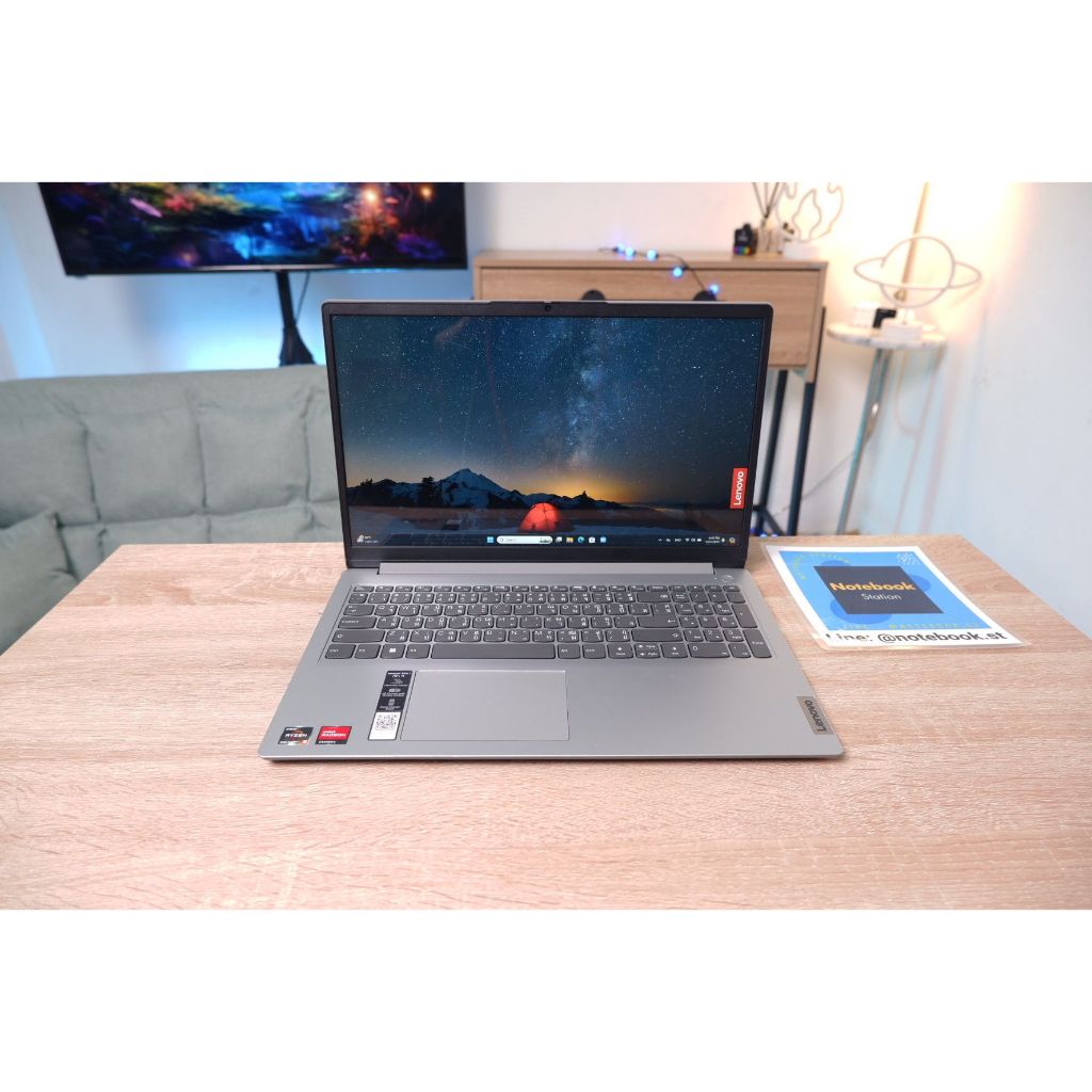 Lenovo IdeaPad 1 Ryzen5-5500U RAM16 SSD512 จอ15.6 FHD IPS สเปคทำงาน ดีไซน์บางเบา พร้อมประกันศูนย์ รา