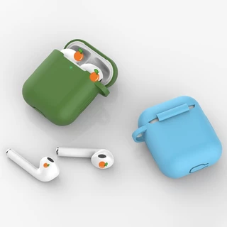 เคสซิลิโคน For AirPods 2 1 กรณี For Apple AirPods 2 1st 2nd Generation เคสหูฟังป้องกัน หูฟัง เอียร์บัด