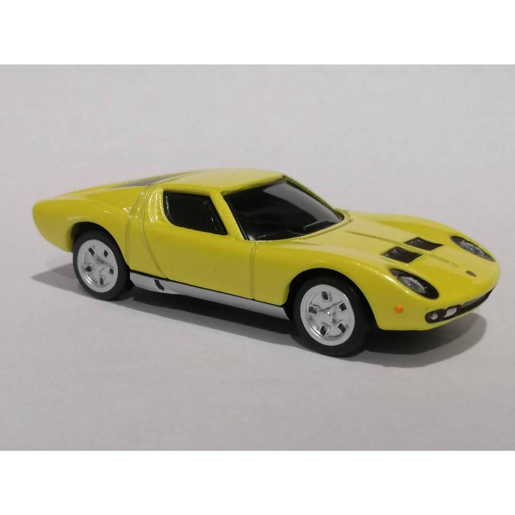 โมเดลรถ UCC Collection LAMBORGHINI MIURA P 400 Kyosho YELLOW Mini Car SCALE 1:72 ขนาด 6.4 X 3.1 CM.