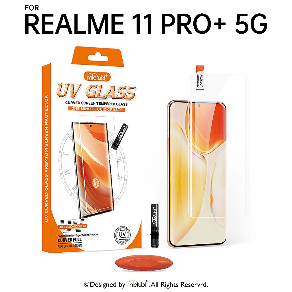 กระจกนิรภัย UV Mietubl For REALME 11 Pro Plus 5G แถมอุปกรณ์ติดฟรี เต็มจอ