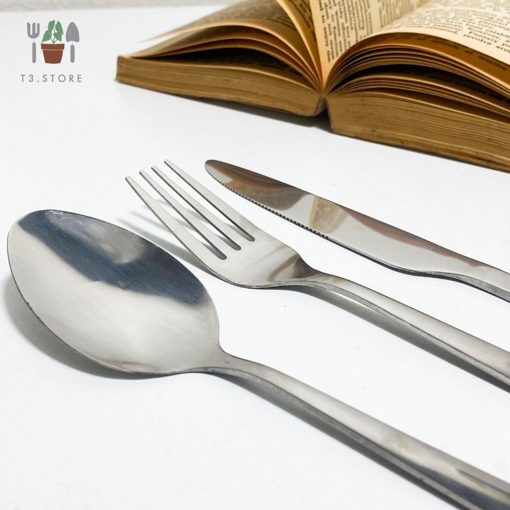 ช้อนส้อม ชุดช้อนส้อมมีด ทำมาจากสแตนเลสอย่างดี เกรด A ทนทานและปลอดภัยในการใช้งาน ส่งของจากประเทศไทย ส่งของทุกวัน - รูปที่ 5