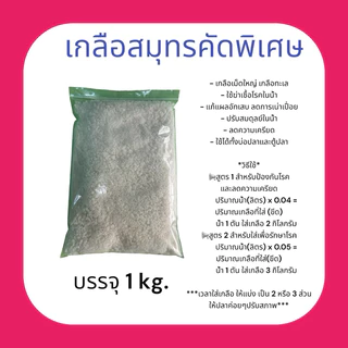 เกลือทะเล เกลือสมุทร ขาว ใสคัดพิเศษ ช่วยป้องกันโรคปลา ลดความเครียด ลดความเป็นพิษจากของเสียต่างๆ