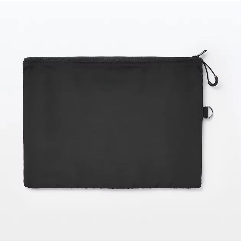 ใหม่ มูจิ กระเป๋าซิปใส่ของอเนกประสงค์ L - MUJI Polyester Two Zipper Case L (19 x 27 cm)