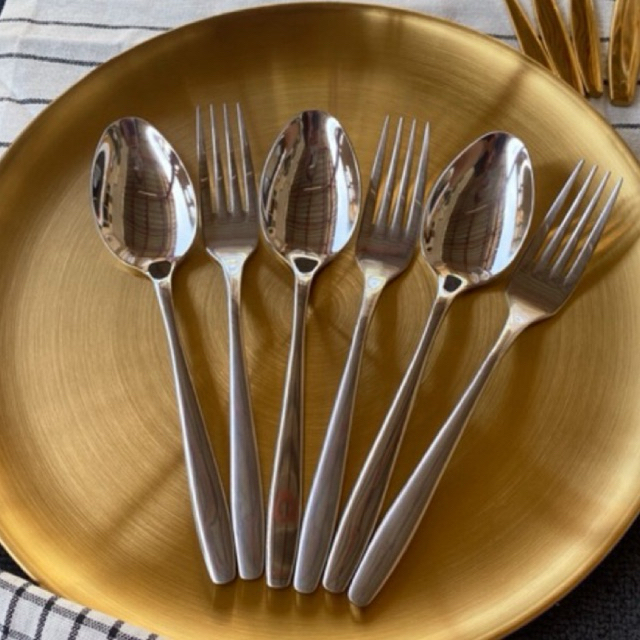 ช้อนส้อมทานข้าวรุ่นหนาพิเศษ(งานโรงแรม)สแตนเลสเกรดอาหาร