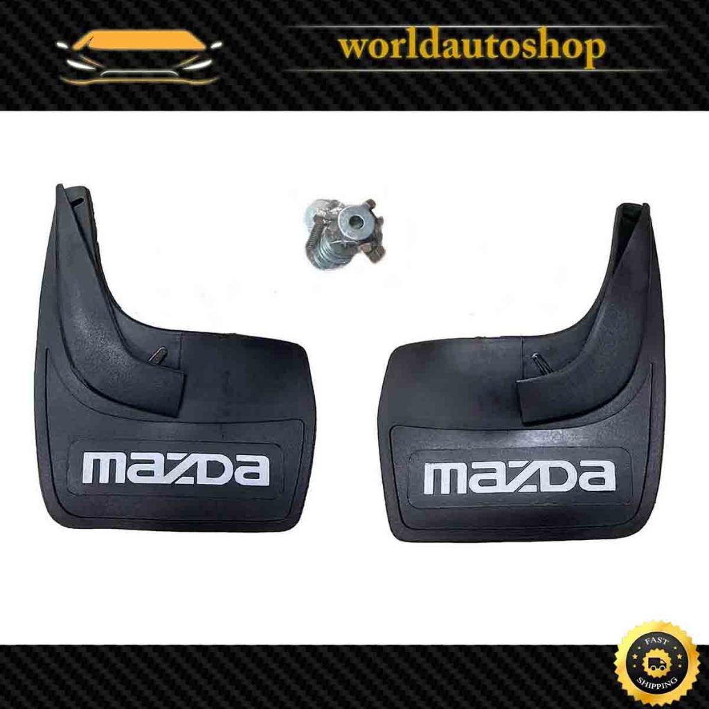 แผ่นยางบังโคลน ใส่ได้ทั้งหน้า และหลัง รถยนต์ รถ Ecocar เขียน TOYOTA 1 ชุด 2 ชิ้น พร้อมชุดน็อต รุ่นทั้วไป