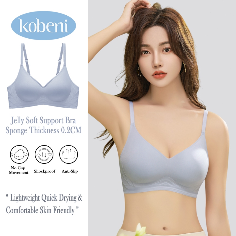 ⭐KOBENI⭐Jelly Bra เจลลี่บรา บราไร้ขอบ หน้าอกเล็ก รวมตัวกัน ชุดชั้นในบางๆ ใส่สบาย