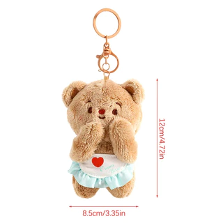 B&J.Home Butterbear หมีเนย พวงกุญแจตุ๊กตาหมีน่ารัก รูปหมีเนย จี้น้องหมีน้ำตาลและชมพู ของขวัญผู้หญิงและเด็ก