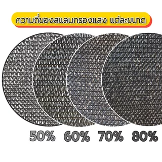สแลนกรองแสงสีดำ ตาข่ายกรองแสง สแลนกันแดด ทอ3เข็ม 50% 60% 70% 80% ทอ6เข็ม(90%) กว้าง2ม.xยาว 5,10,15ม.ตัดเป็นผืนพร้อมใช้