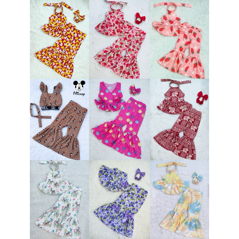 ขาบาน ชุดแซบ ผูกคอ ชุดเด็ก 2-10 ขวบ ชุดเด็ก ชุดเด็กผู้หญิง แฟชั่นเด็ก พร้อมส่ง ในไทย