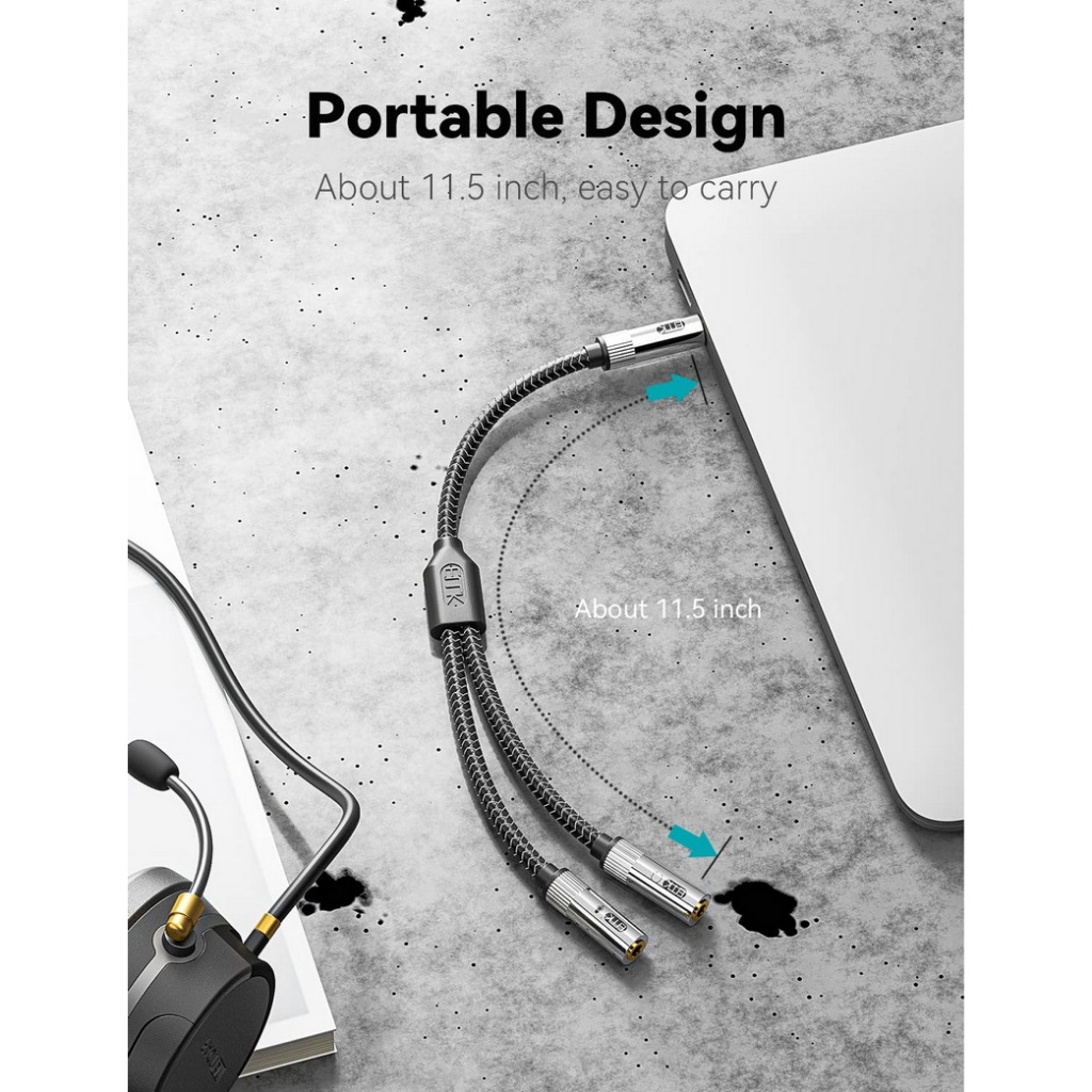 [-ประกันศูนย์ไทย-] ERTK Gaming Headphone Adapter สายแปลงหูฟังไมค์ ให้ใช้กับคอมพิวเตอร์ / มือถือ