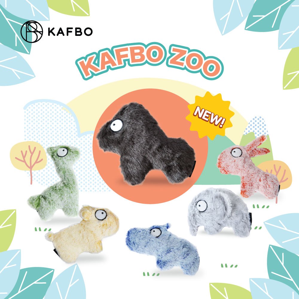 KAFBO ZOO ตุ๊กตาแคทนิปรูปสัตว์สำหรับน้องแมว สัตว์เล็ก มีแคทนิปด้านใน เสียงก๊อปแก๊ป กัดแทะฟัดสนุก