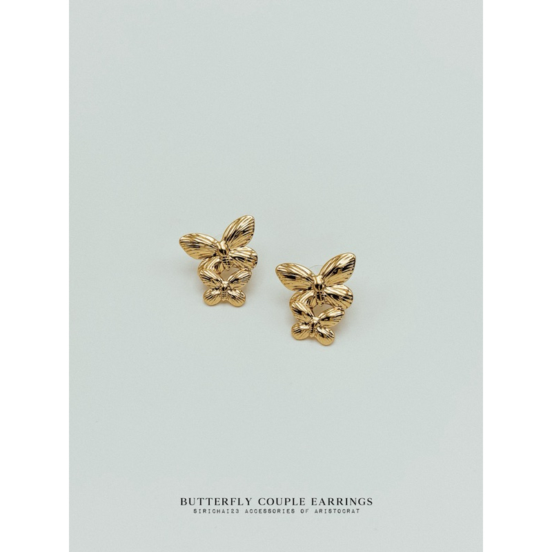 SIRICHAI23 BUTTERFLY COUPLE EARRINGS