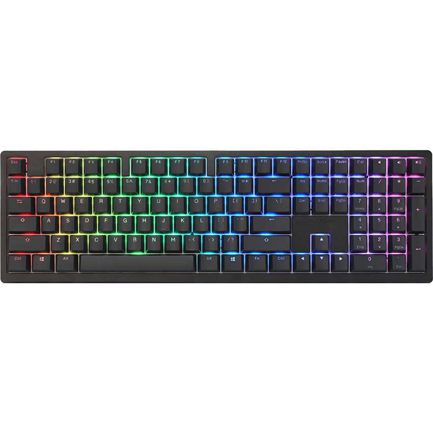 WIRELESS KEYBOARD (คีย์บอร์ดไร้สาย) DUCKY ZERO 6108 (BLACK) (CHERRY MX2A BROWN SWITCH RGB EN/TH)