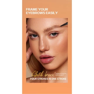 [Music Flower] Sketch Brows ปากกาและดินสอเขียนคิ้วสองด้าน 1.5 มม. สูตร กันน้ำกันเหงื่อ 24 ชม.