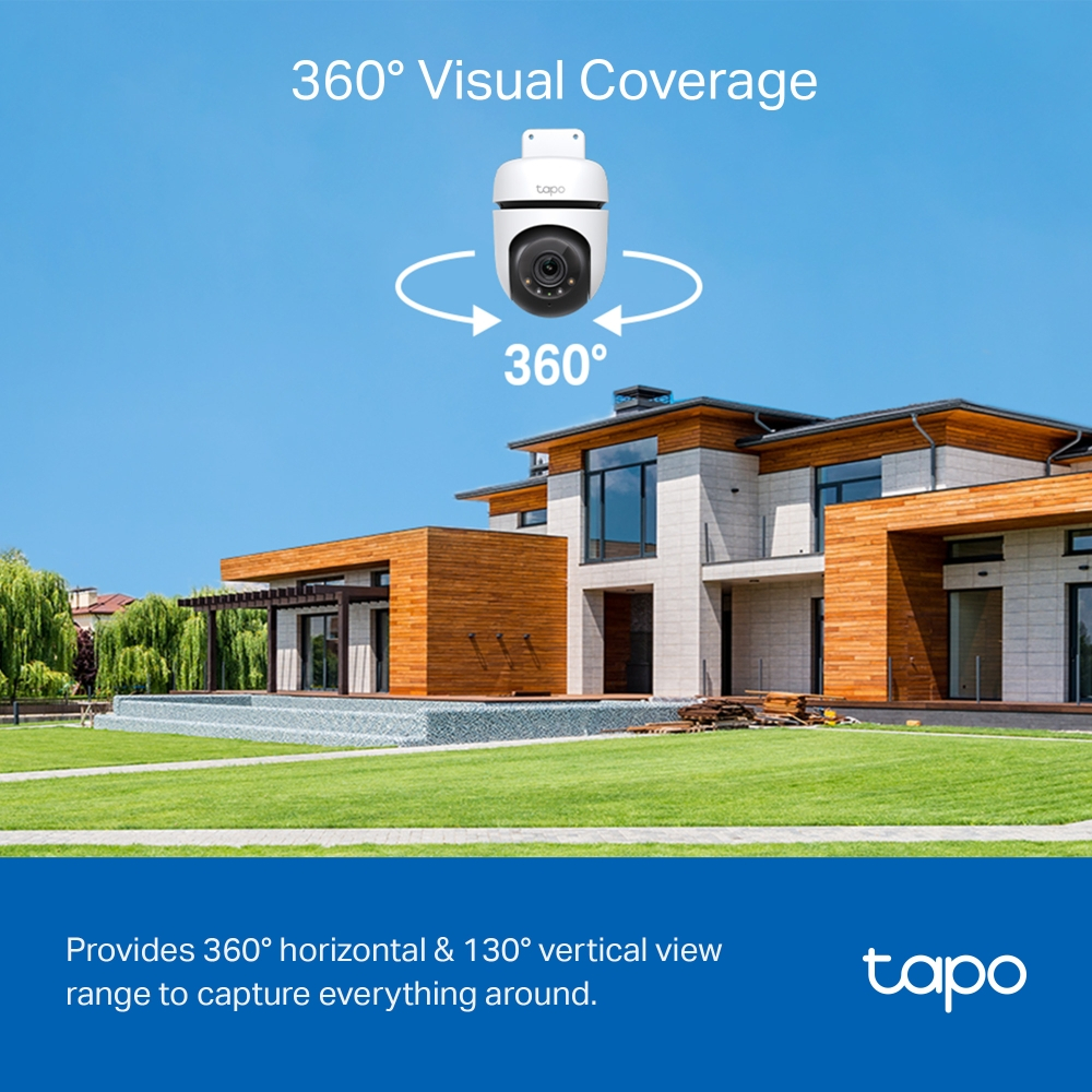 TP-Link ⚡️กล้องไวไฟ⚡️[แพ็คคู่สุดคุ้ม]Tapo C510W V2 2K  Outdoor Pan/Tilt Security WiFi Camera กล้องภายนอกอาคาร มุมมอง 360 - รูปที่ 4