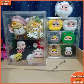 2ชั้น ตู้เก็บของกันฝุ่น ตู้โมเดล ตู้โชว์ตุ๊กตา อะคริลิกคุณภาพสูง โปร่งใสสูง ประตูแม่เหล็ก