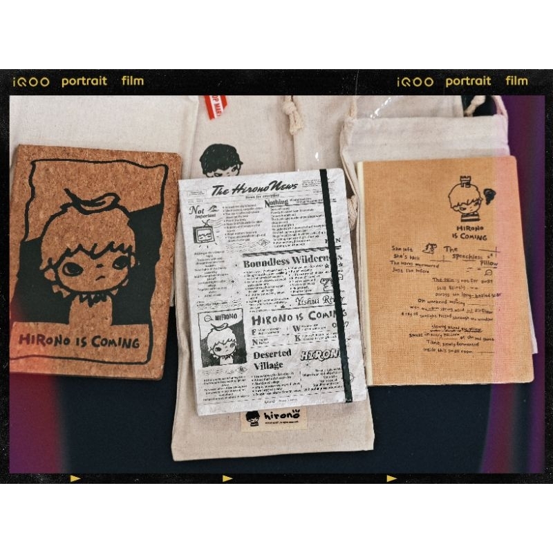 สมุดสุดน่ารัก พร้อมถุงผ้าดิบสกรีนลาย Hirono ฮิโนโน๊ะจากงาน Hirono Exhibition Bangkok popmart