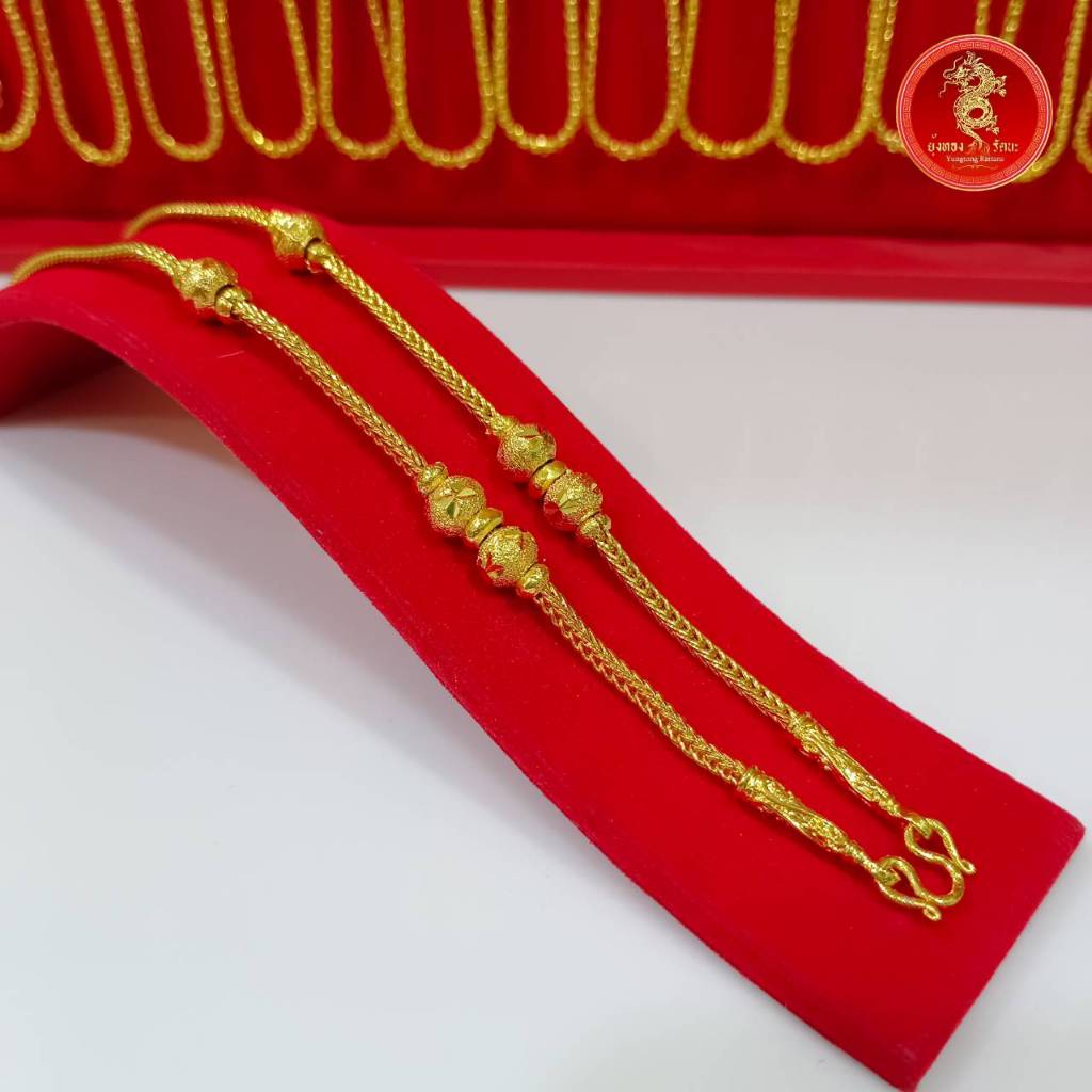 Bสร้อยคอลายสี่เสา3โอ่ง 1บาท 20 นิ้ว