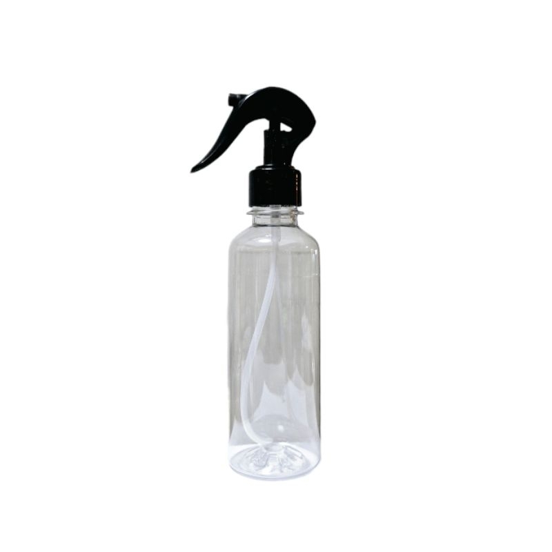 ขวดFoggy 250 ml. ขวดใสทรงกระบอก ฝาทรงม้าน้ำ/สีดำ/สีใส มีปุ่มล็อค เปิด/ปิด พ่นแบบฝอยละอองน้ำ
