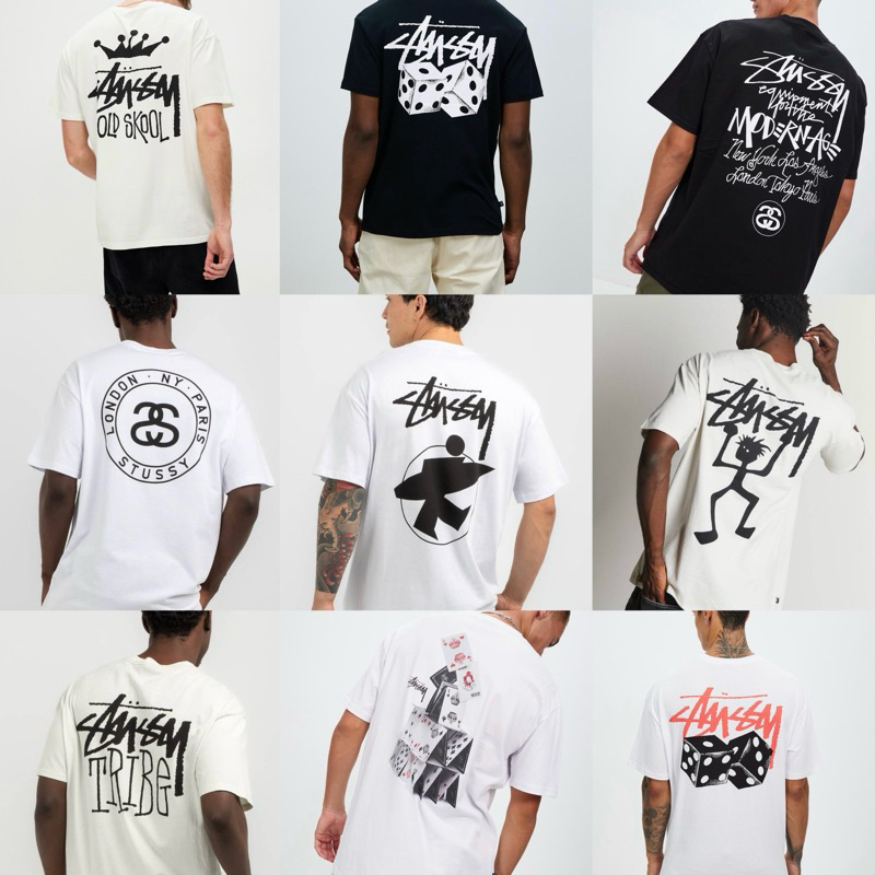ลด30% เหลือ1,757[แท้100%]เสื้อ Stussy รุ่น No.4 / Wiki / Old Skool / Pair of Dice / House of Cards / Surf Man / Rasta
