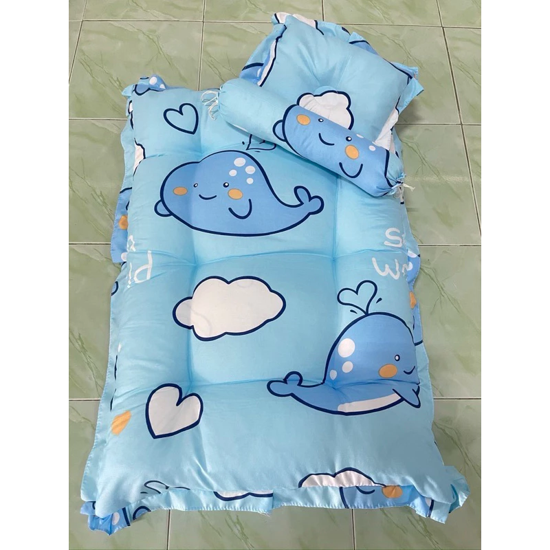 ที่นอนเด็กแรกเกิด-1ขวบ ที่นอนเด็กแรกเกิด(3ชิ้น)พร้อมส่งสินค้าตรงปกลายน่ารักๆ🎃💜😈ที่นอนแรกเกิด