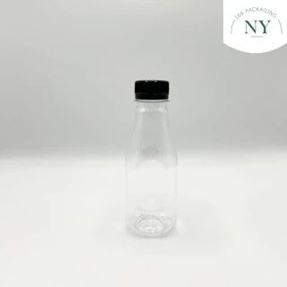 ขวดpet ทรงโบว์ลิ่ง ขนาด 180 ml. ( แพ็ค 100 ขวด พร้อมฝา ) ฝามีให้เลือกสีขาว/ดำ NY168 Packaging