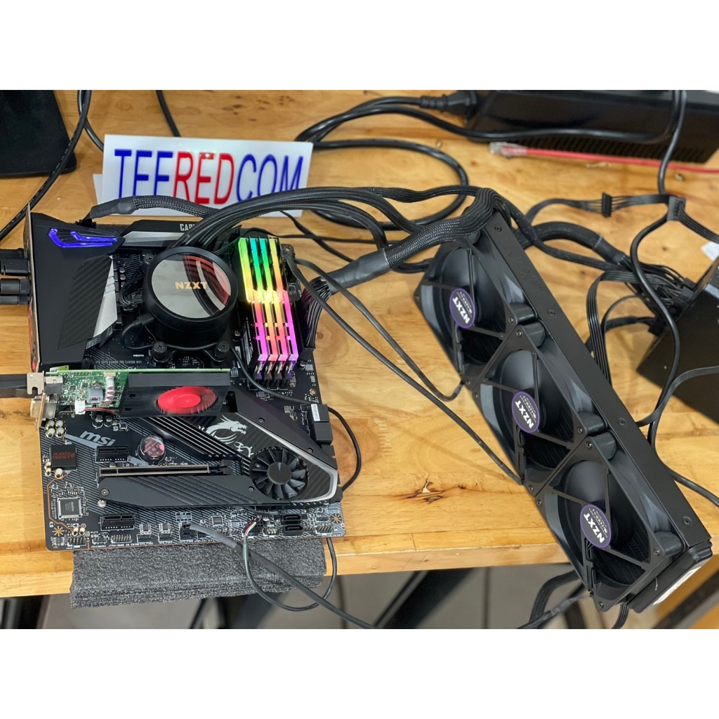 ชุด mb / cpu /ram /ชุดน้ำ RYZEN 9 3900X 12C/24T/MSI MPG X570 GAMING PRO CARBON WIFI/Ram 64 G 3600MHz