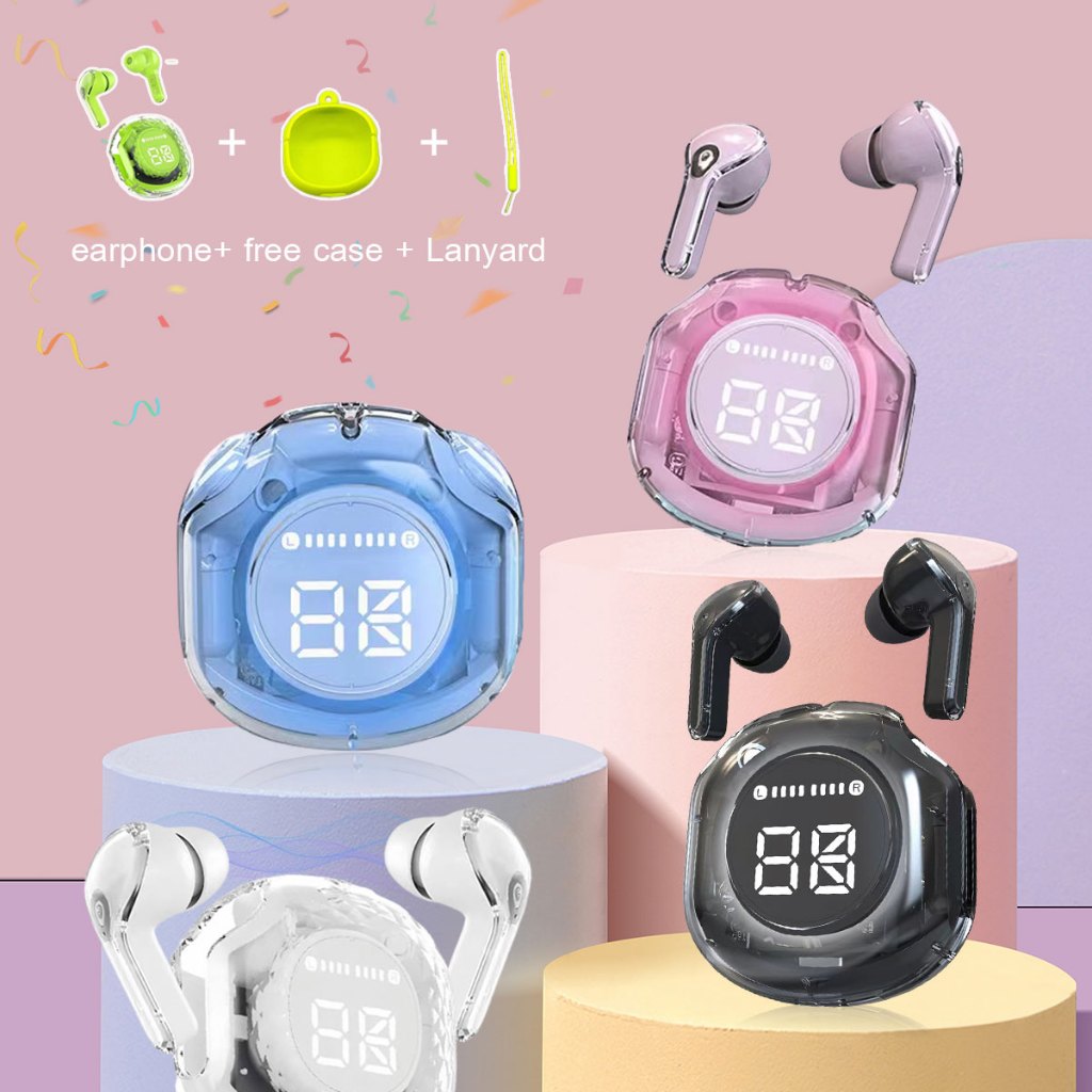 หูฟังบลูทูธไร้สาย +case พร้อมส่ง บลูทูธเวอร์ชัน 5.3 ล่าสุด เสียงดีมาก หูฟังน่ารัก มีไมโครโฟน ENCHi-Res หูฟังกันน้ำ IPX4