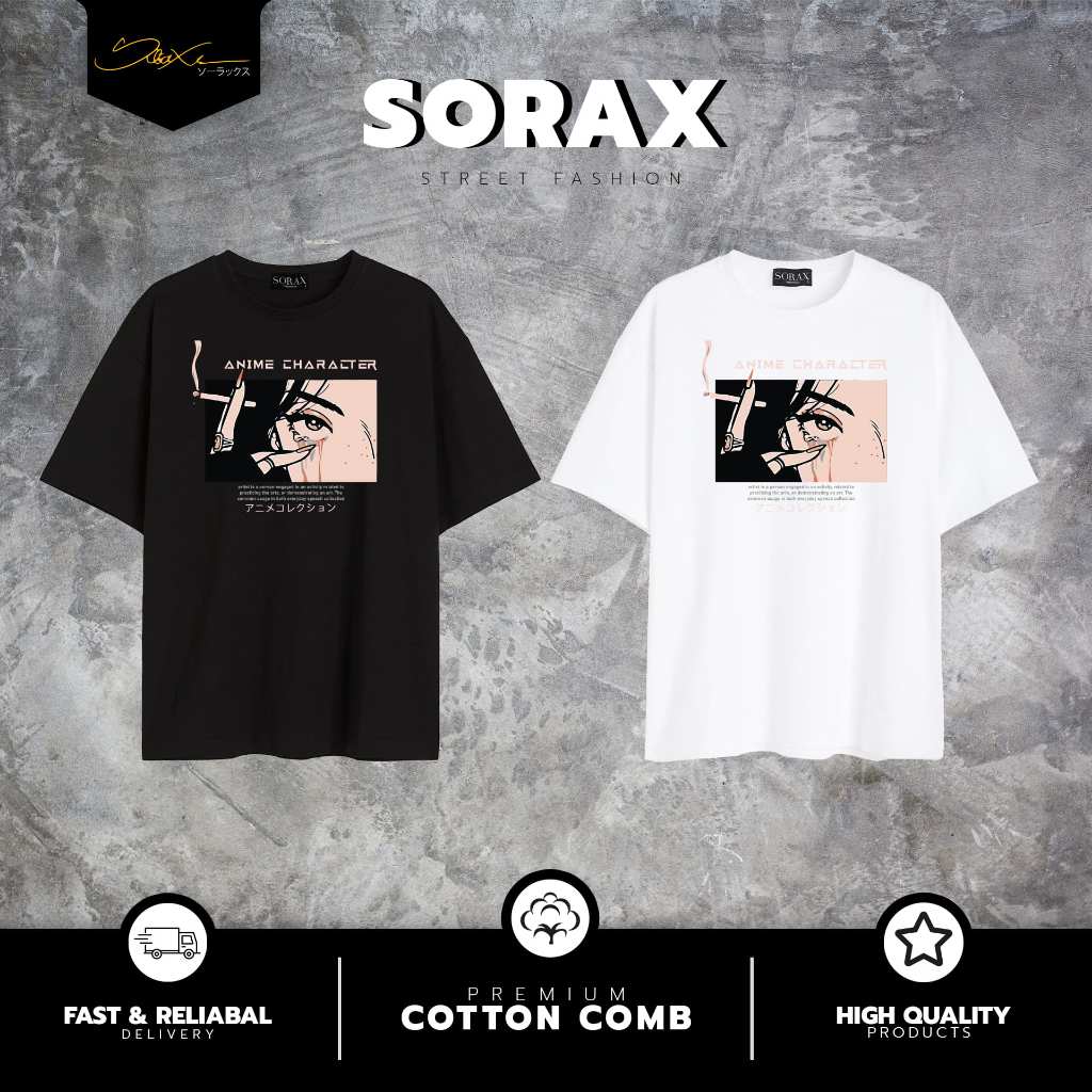 (พร้อมส่ง) เสื้อยืด Stylized Anime ผ้า Cotton Premium Cotton Comb เกรดส่งออก S133