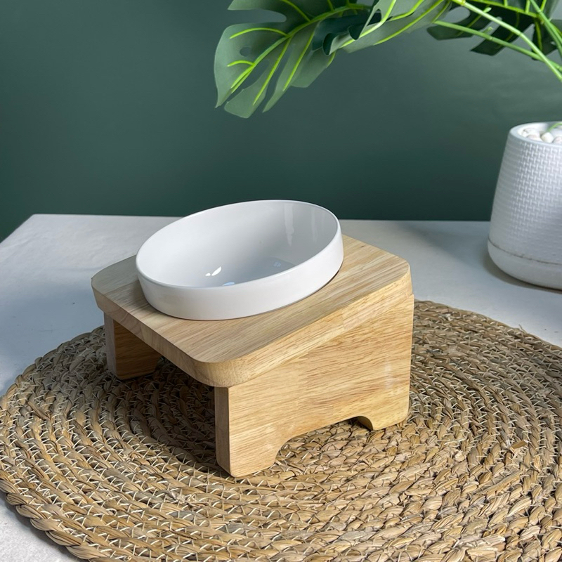 PetsEnjoy โต๊ะวางชาทอาหารสัตว์เลี้ยง รุ่น Eco mini ขนาด1 หลุม