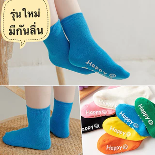 พร้อมส่ง ถุงเท้าเด็ก กันลื่น ผ้าหนา 0-12ขวบ ถุงเท้าสีพื้น