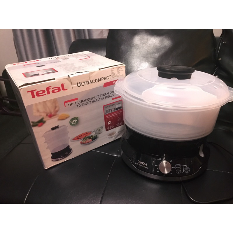 TEFAL หม้อนึ่งไฟฟ้า ULTRACOMPACT 3 BOWLS STEAMER ขนาดความจุ 9 ลิตร รุ่น VC204810 - กำลังไฟ 800 วัตต์