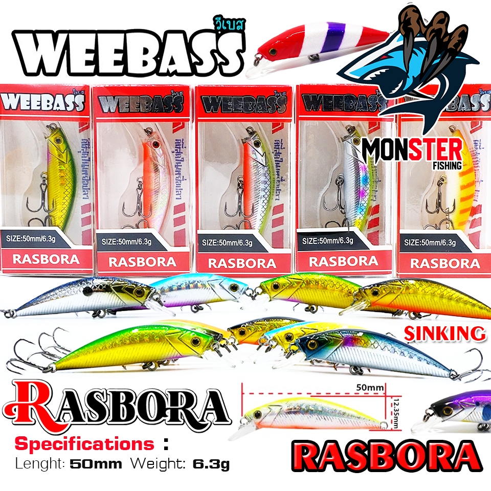 เหยื่อปลั๊กดำน้ำ วีแบส รุ่น ราสโบร่า RASBORA SINKING by WEEBASS