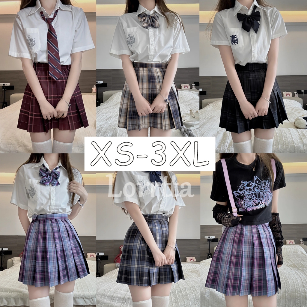 กระโปรงพลีท กระโปรงลายสก๊อต JK ชุดนักเรียน สไตล์ญี่ปุ่น คุณภาพสูง XS-3XL พร้อมส่ง