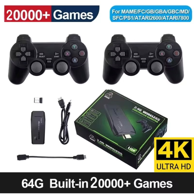 วิดีโอเกม เครื่องเล่นเกม เกมคอนโซลวิดีโอเกมไร้สาย เครื่องเล่นเกมทีวี เกมคอนโซลไร้สาย 2.4G คอนโซลเกมส์