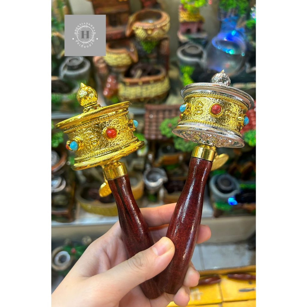 กงล้ออธิษฐาน (Prayer Wheel) ล้อสวดมนต์ทิเบต พุทธทิเบต หมุนมือ เครื่องสวดมนต์ มือถือ