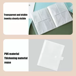 หนังสือเก็บเครื่องประดับ ช่องใส่3นิ้ว อัลบั้มถุงเครื่องประดับ สําหรับเก็บแหวน สร้อยคอ ต่างหู สร้อยข้อมือ