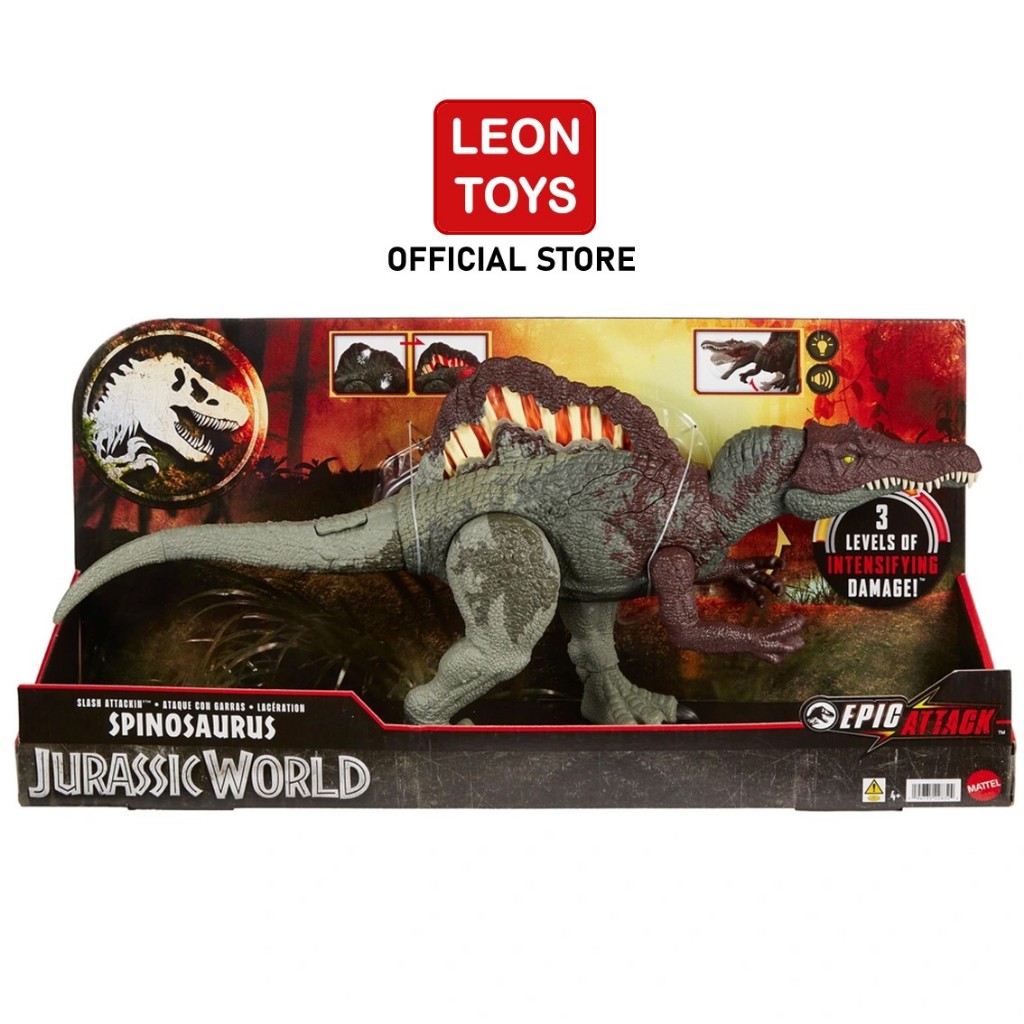 Jurassic World Epic Attack Slash Attackin’ Spinosaurus Dinosaur Action Figure HXF62