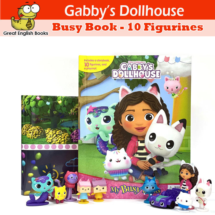 (ใช้โค้ดรับcoinคืน10%ได้) *ลิขสิทธิ์แท้ Original* หนังสือภาษาอังกฤษ Gabby's Dollhouse My Busy Books - Storybook, 10 figu